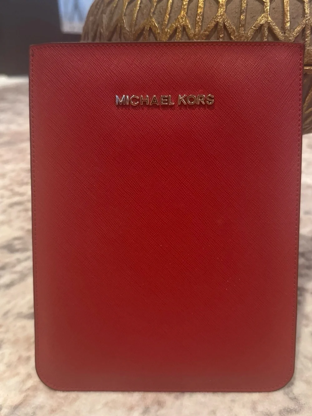 Michael Kors Red Saffiano Leather iPad Air slip cover